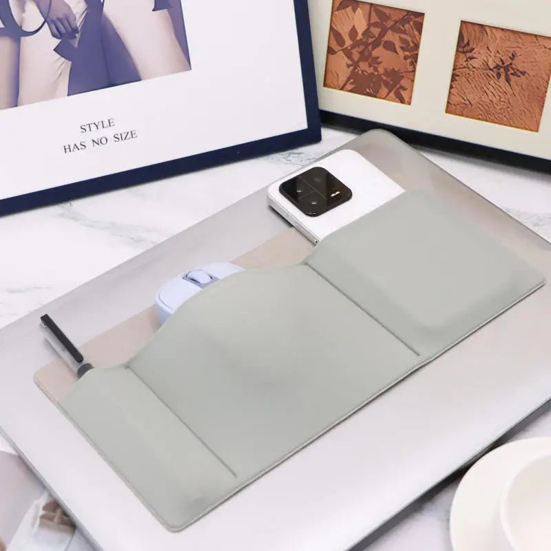 Universal Stick - On Mouse Pouch Reusable Storage Bag for Mouse Three Pockets for Mobile Phone Holder for Laptop Black Universal Stick - On Mouse Pouch Reusable Storage Bag for Mouse Three Pockets for Mobile Phone Holder for Laptop - shop_name