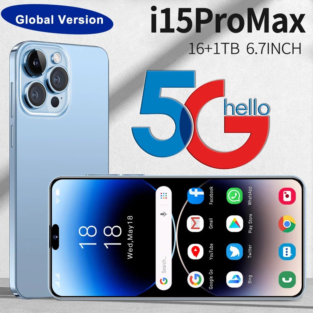 Unlocked 5G Smartphone Global Version Android Phone I15 Pro Max 16+1TB Octa Core CPU 7.3inch English Supports French German LTE Gray Unlocked 5G Smartphone Global Version Android Phone I15 Pro Max 16+1TB Octa Core CPU 7.3inch English Supports French German LTE - shop_name