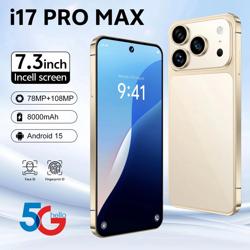 Unlocked I17 Pro Max Smartphone High Quality Mobile Phone 4G/5G 4GB RAM 64GB ROM Show 1TB 6.9inch CellPhone Orange Unlocked I17 Pro Max Smartphone High Quality Mobile Phone 4G/5G 4GB RAM 64GB ROM Show 1TB 6.9inch CellPhone - shop_name