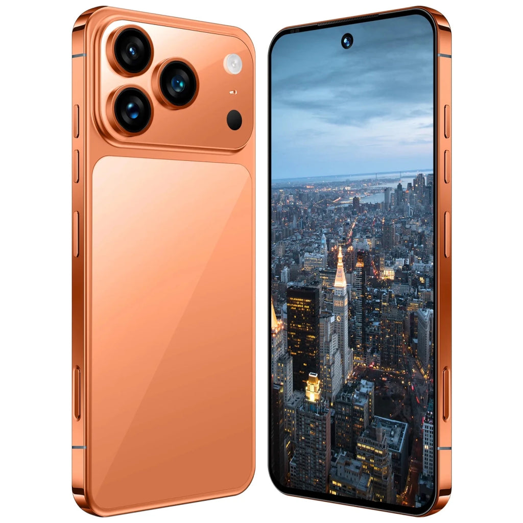 Unlocked I17 Pro Max Smartphone High Quality Mobile Phone 4G/5G 4GB RAM 64GB ROM Show 1TB 6.9inch CellPhone Orange Unlocked I17 Pro Max Smartphone High Quality Mobile Phone 4G/5G 4GB RAM 64GB ROM Show 1TB 6.9inch CellPhone - shop_name