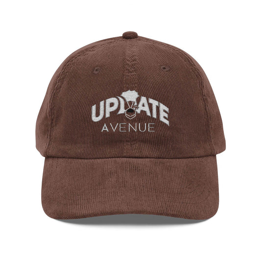 Vintage Corduroy Cap Update Avenue with Embroidered Logo - Stylish Unisex Headwear for Casual Outings - Update Avenue 