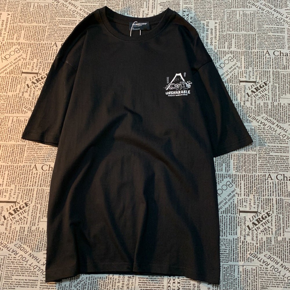 Volcano Rabbit American Vintage Cartoon Print Pure Cotton White Volcano Rabbit American Vintage Cartoon Print Pure Cotton - shop_name