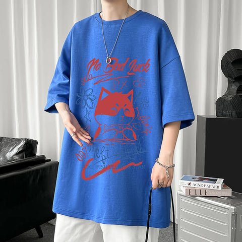 White Half Sleeve Cute Cat T-shirt Top Black White Half Sleeve Cute Cat T-shirt Top - shop_name