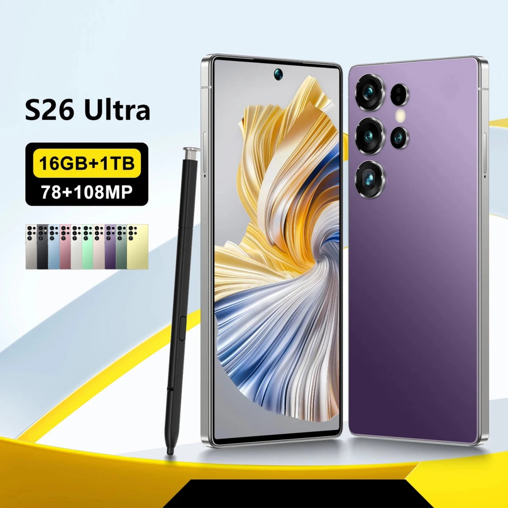 Wholesale S26 Ultra 16GB+1TB Android SmartPhone 5G Dual SIM Dual Unlocked Mobile Phone S26 ultra Smart Phone Black Wholesale S26 Ultra 16GB+1TB Android SmartPhone 5G Dual SIM Dual Unlocked Mobile Phone S26 ultra Smart Phone - shop_name