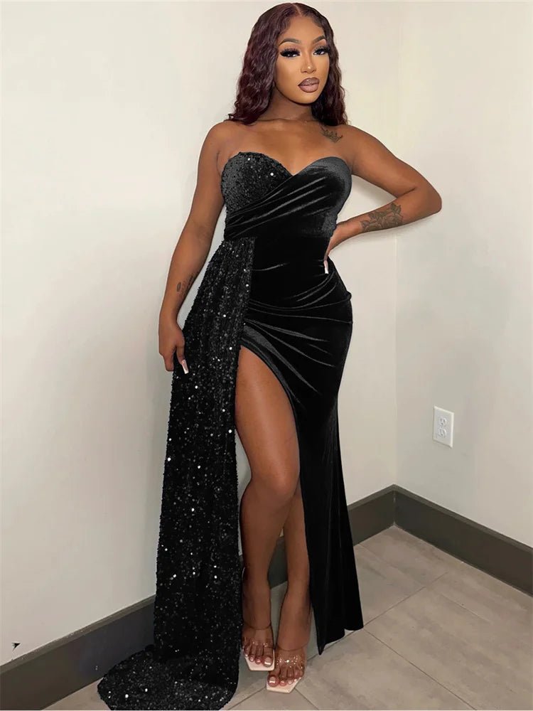 Wmstar Sexy Patchwork Dress Swing Wrap Breast Split Off Shoulder Maxi Vestidos Ruched Sleeveless Nightclub Party Women Dresses Red Wmstar Sexy Patchwork Dress Swing Wrap Breast Split Off Shoulder Maxi Vestidos Ruched Sleeveless Nightclub Party Women Dresses - shop_name