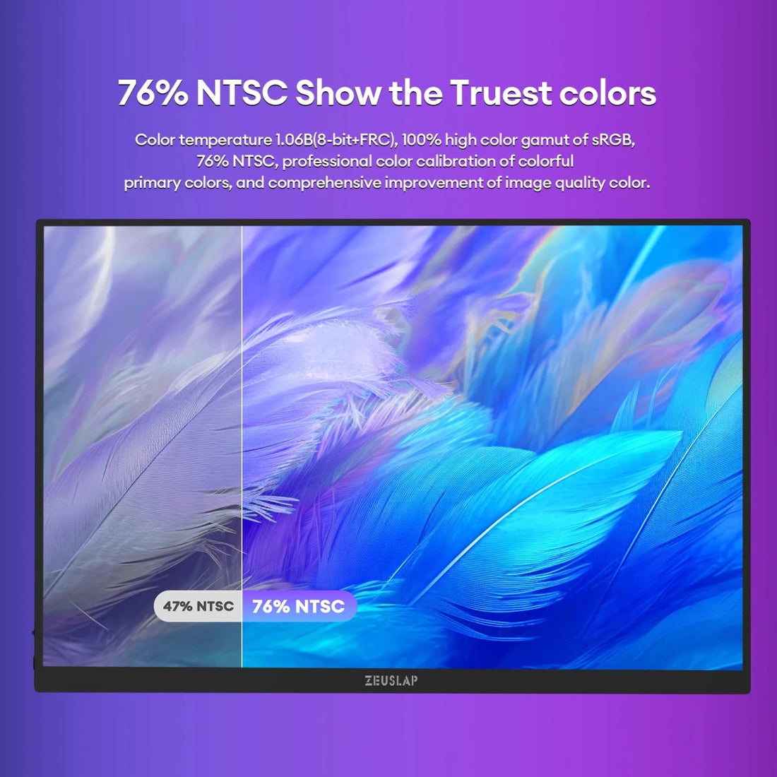 ZEUSLAP 16" 2.5K 144hz Touch Screen Portable Monitor 2560*1600 100%sRGB 500Cd/m² Travel Display for Laptop Computer black ZEUSLAP 16" 2.5K 144hz Touch Screen Portable Monitor 2560*1600 100%sRGB 500Cd/m² Travel Display for Laptop Computer - shop_name