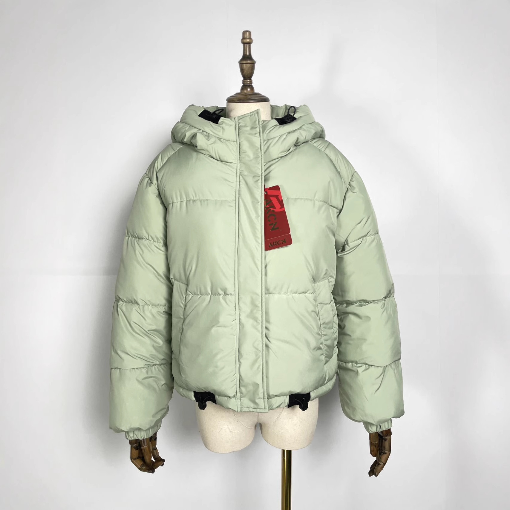Hooded Solid Color Small Down Coat