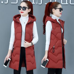 Down Cotton Vest Women's Mid-length Plus Size Coat