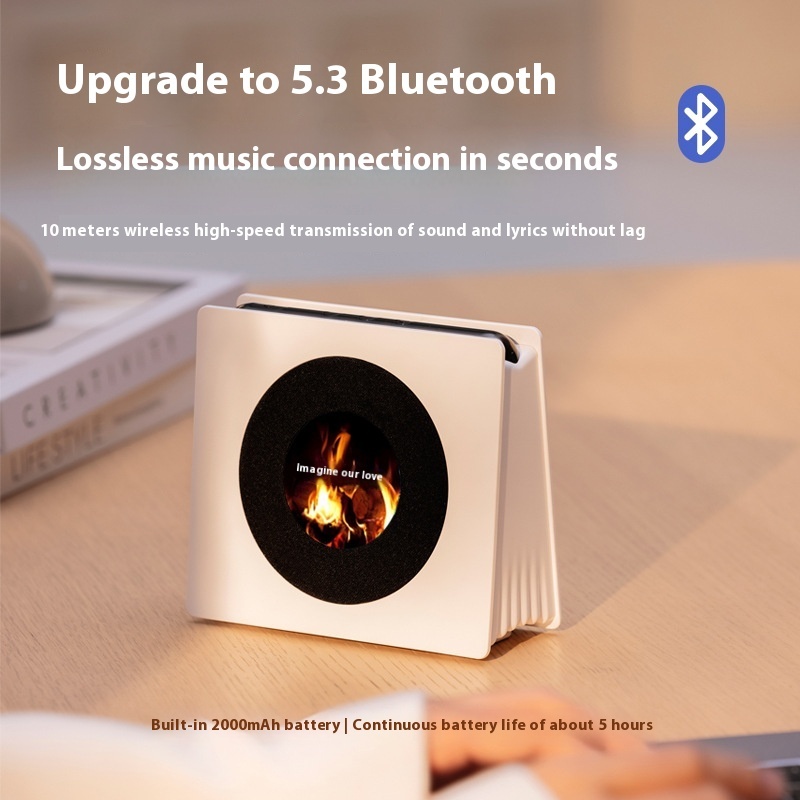 Floating Lyrics Dynamic Bluetooth Speaker Retro - Image 4
