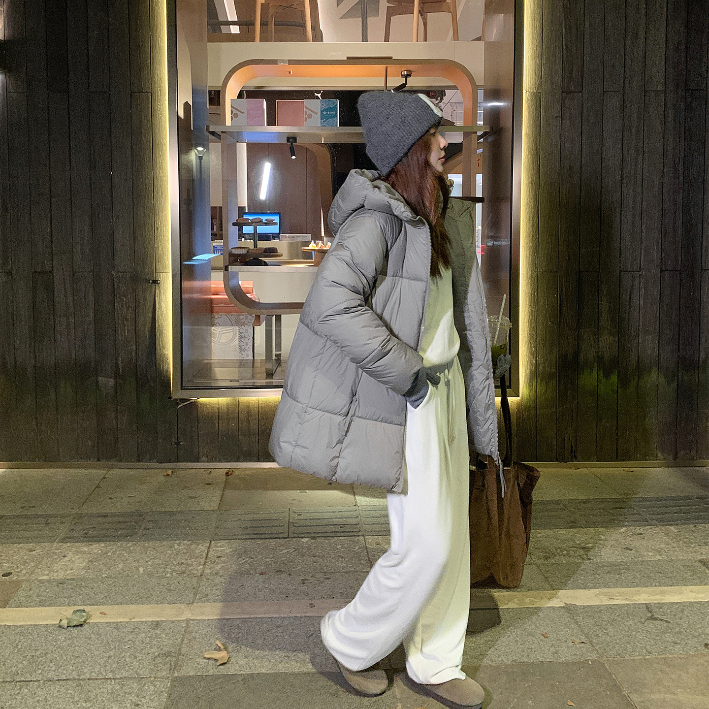 Winter New Loose Mid-length Down Thickened Cotton Coat For Women - Image 4