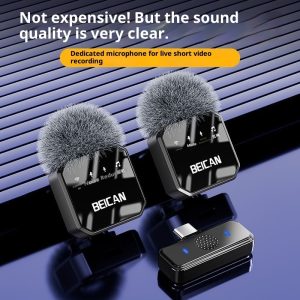 HD Wireless Lapel Microphone With No Delay For Live Outdoor Video Recording
