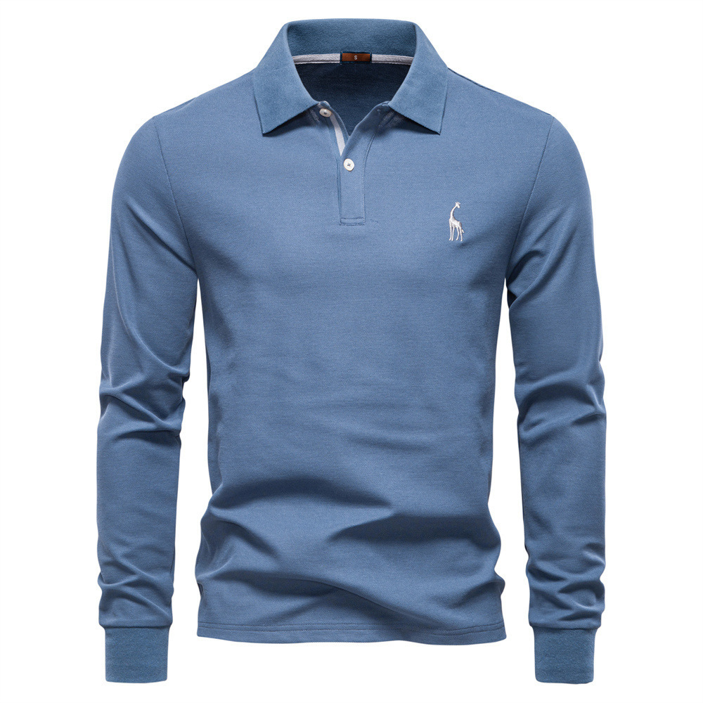 Lapel Casual Solid Color Polo Shirt