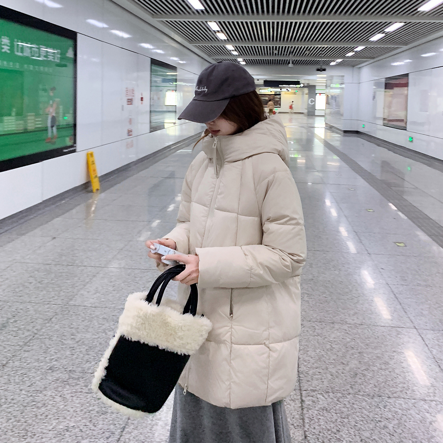 Winter New Loose Mid-length Down Thickened Cotton Coat For Women - Image 8