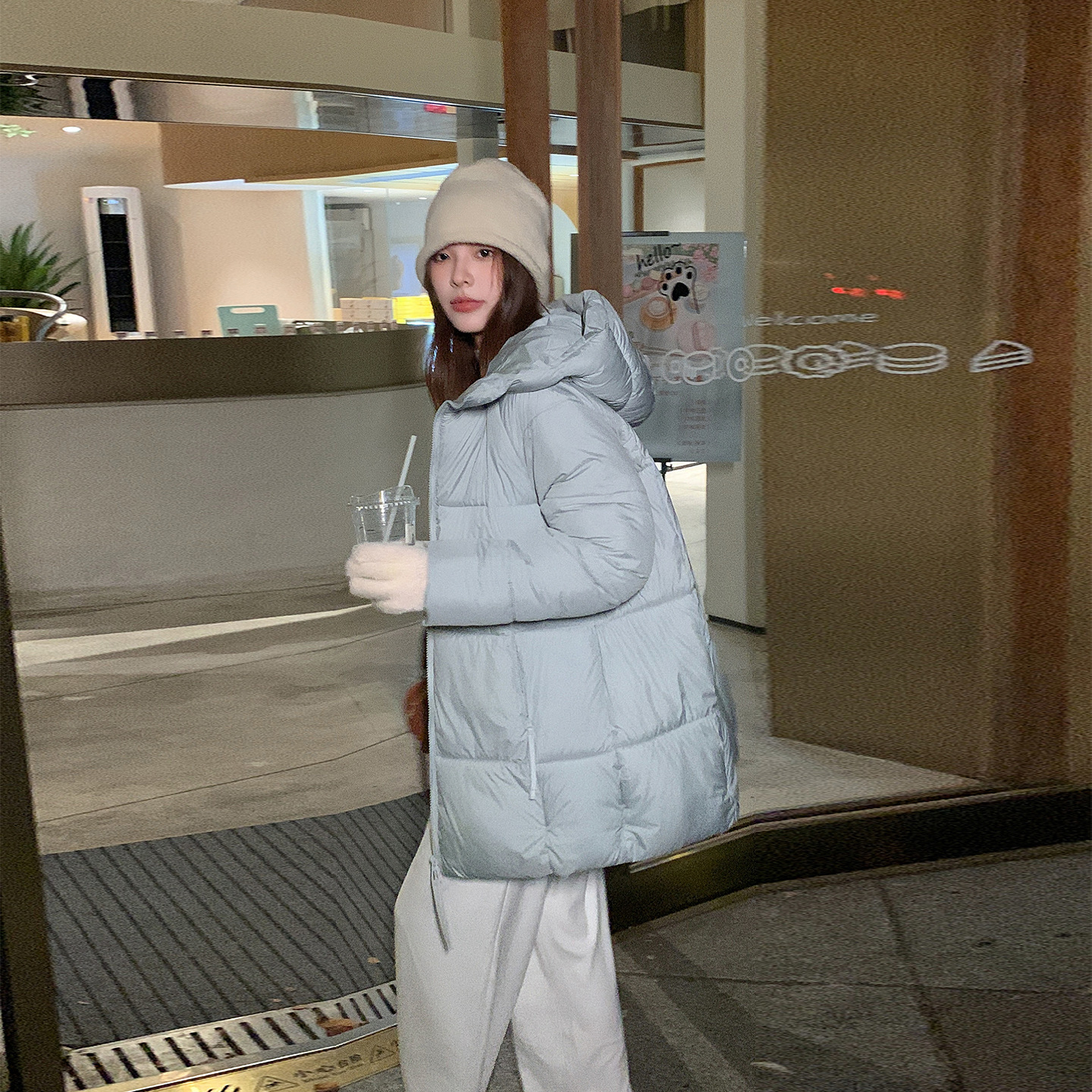 Winter New Loose Mid-length Down Thickened Cotton Coat For Women - Image 6