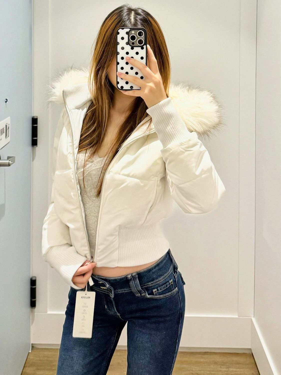 Women's Versatile American Retro Fur-collar Hooded Short Cotton Jacket - Image 6