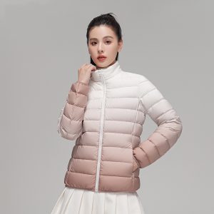 Down Jacket Women's Gradient Stand Collar Fashionable