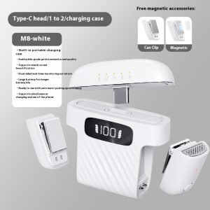 M8 Mini Wireless Collar Clip Microphone One For Two