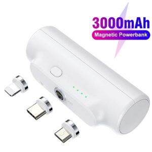 Magnetic Power Bank 3000 MAh Is Suitable For Mobile Power Mini Portable 18650 Charging