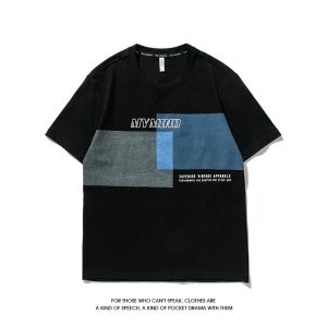 Summer Japanese T-Shirt Men's Short Sleeve Pure Cotton T-Shirt Men's Casual Half Sleeve Tide T-Shirt