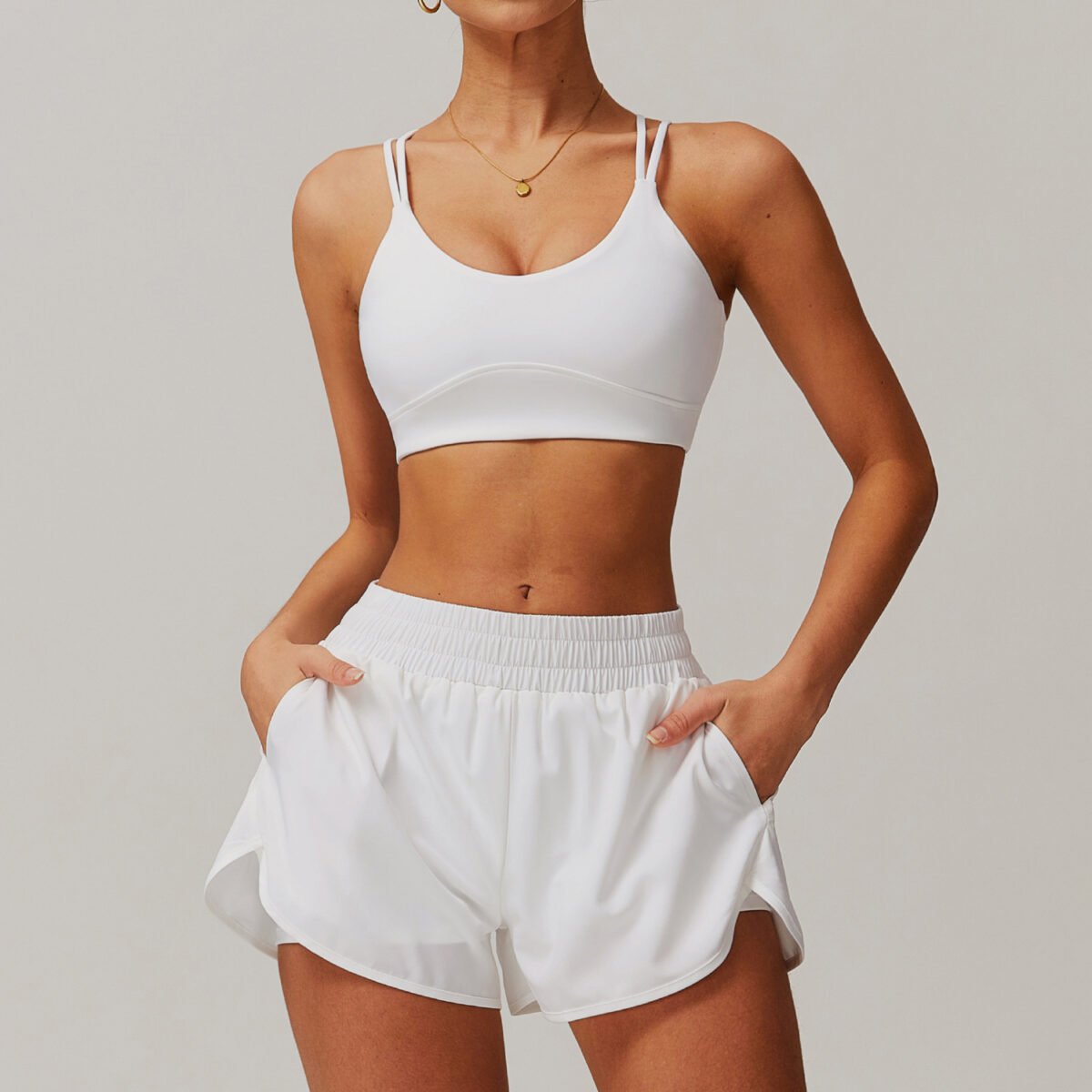 Quick-drying Yoga Suit Cross Beauty Back Workout Exercise Outfit