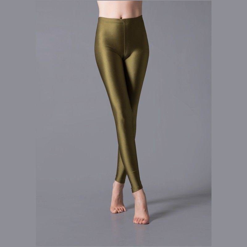 Milk Silk Shiny Pants Outer Wear Leggings Yoga