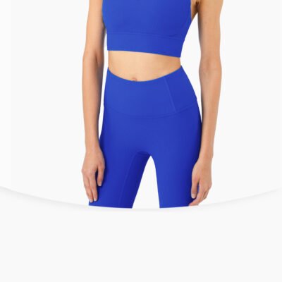 Ribbed Nude Beauty Back Cross Sports Bra