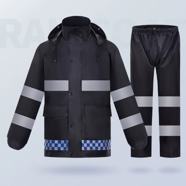 Outdoor Split-Style Reflective Rain Jacket And Rain Pants Set