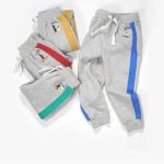 Children's Mid-Waist Rubber Band Belt Sports Casual Pants