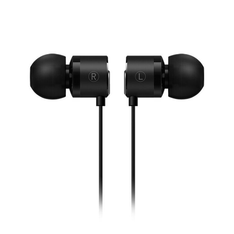 Black sports running music in-ear headphones