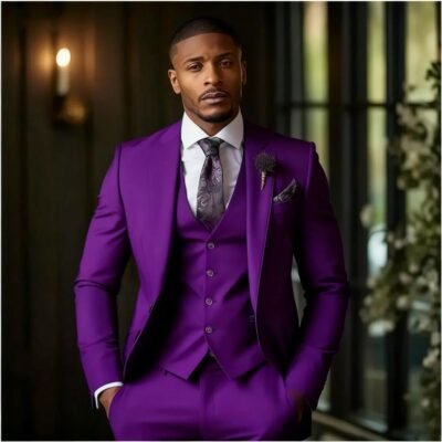 Men's Fashionable Casual Slim-Fit Three-Piece Suit