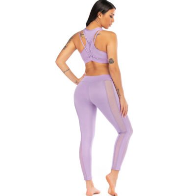 Cross shoulder strap hollow female yoga suit sports fitness