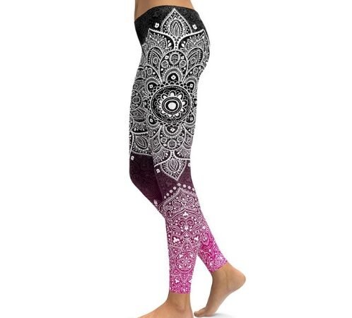 Printed Yoga Pants Women's Unique Fitness Tights Workout Sports Running Tights Sexy Push-ups Workout Tights Stretch Tights