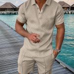 Casual Men's European And American Fashion Men's Polo Shirt Suit