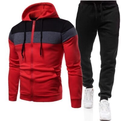 Men's Casual Plus-Size Loose Sweatshirt Set