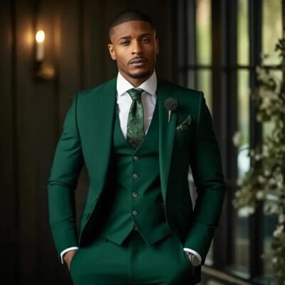Men's Fashionable Casual Slim-Fit Three-Piece Suit