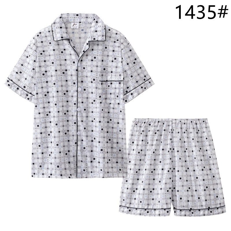 Summer Fashion Plaid Pajamas Mens Short-Sleeve Shorts