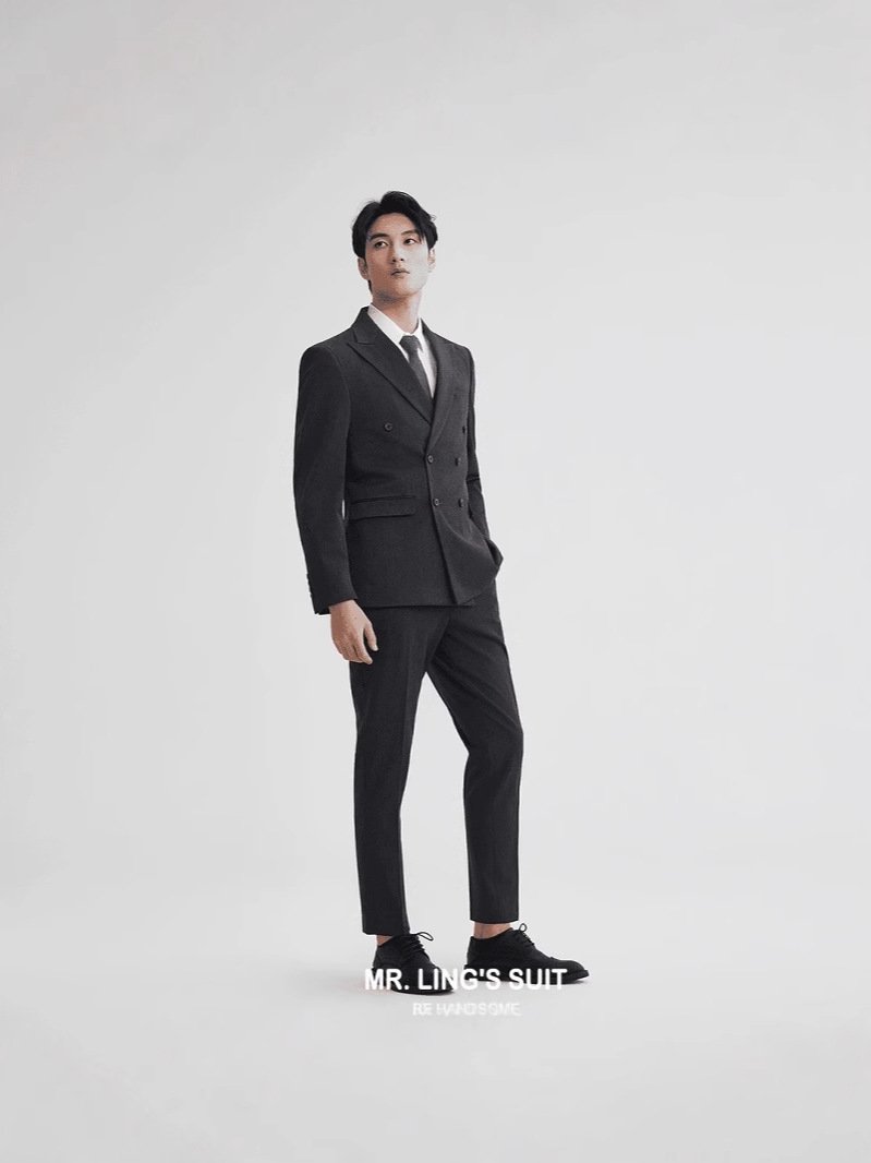 Men's Plus-Size Business-Casual Three-Piece Suit Set
