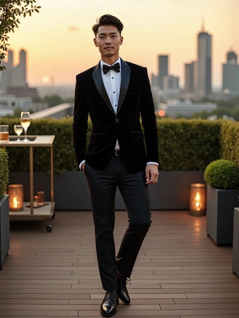 Mens Youth Suede Stage Performance Suit Set