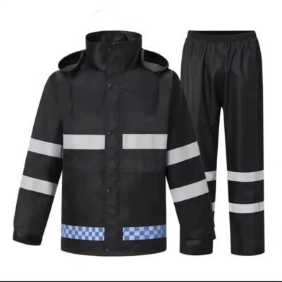Outdoor Split-Style Reflective Rain Jacket And Rain Pants Set