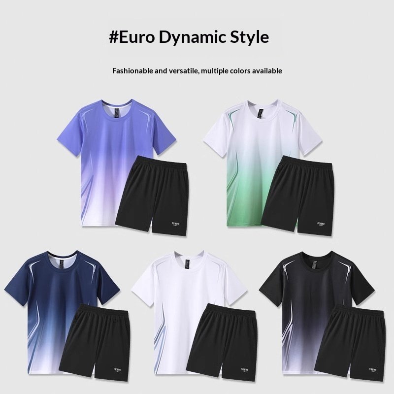 Quick-drying Fitness Workout Clothing Ice Silk Summer Casual Set