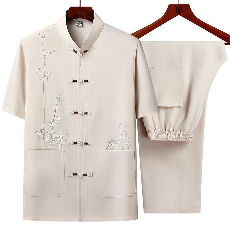 Ice Silk Short-sleeve Shirt For Men
