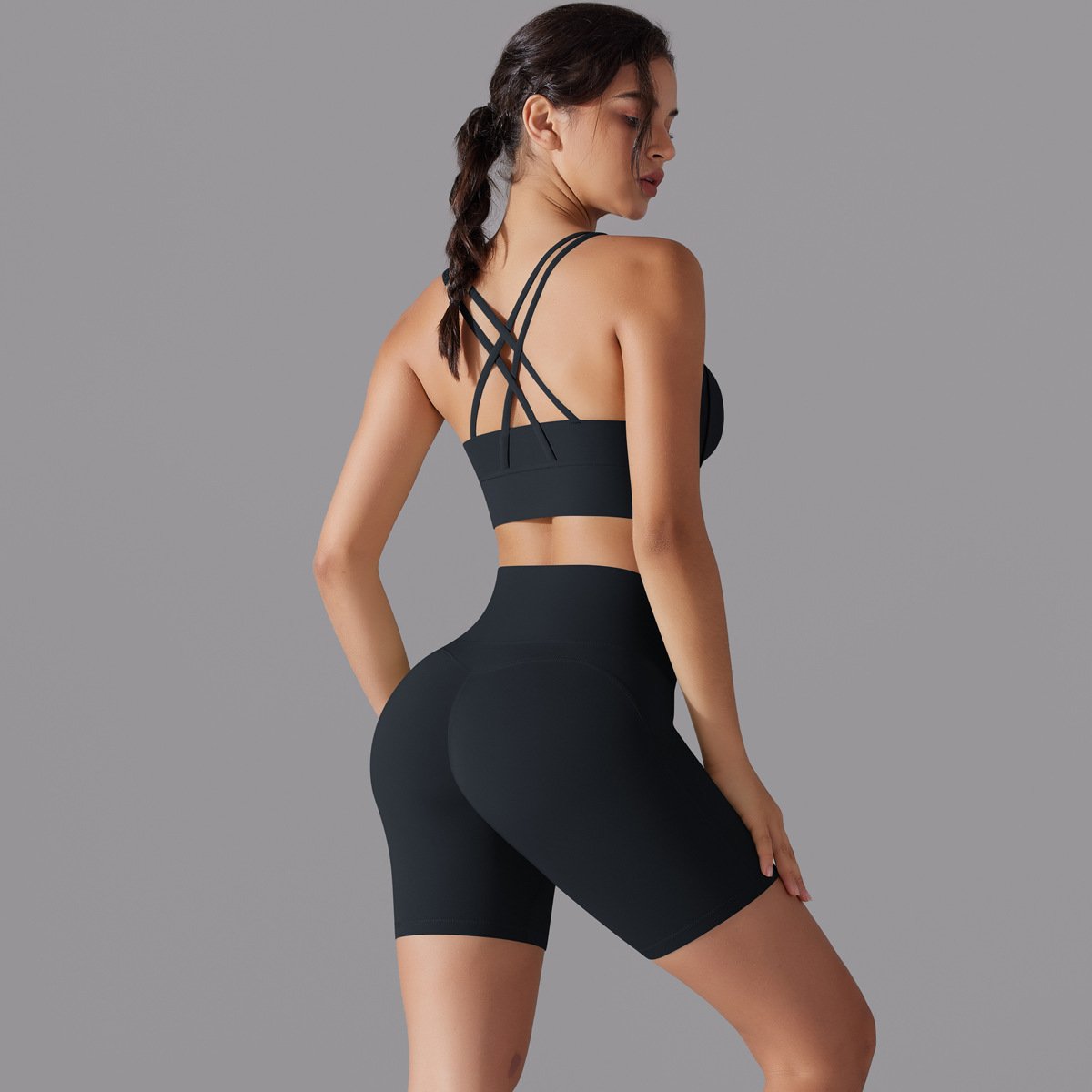 Beauty Back Cross Sports Underwear Fitness Yoga Wear Suit