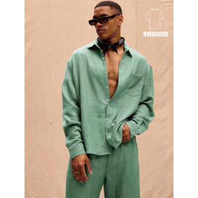 Men's Cotton-Linen Commuter Two-Piece Set