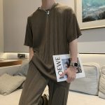 Men's Trendy Hong Kong-style Casual Viscose Short-sleeve Set