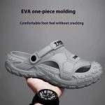 Men's Outdoor Two-way Hole Shoes New Feeling Of Shit Breathable Non-slip Leisure Pump Beach Slippers
