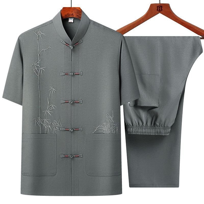Ice Silk Short-sleeve Shirt For Men
