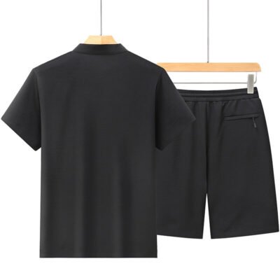 Summer Mid- To Older-Aged Men's Ice Silk Short-Sleeve Shirt