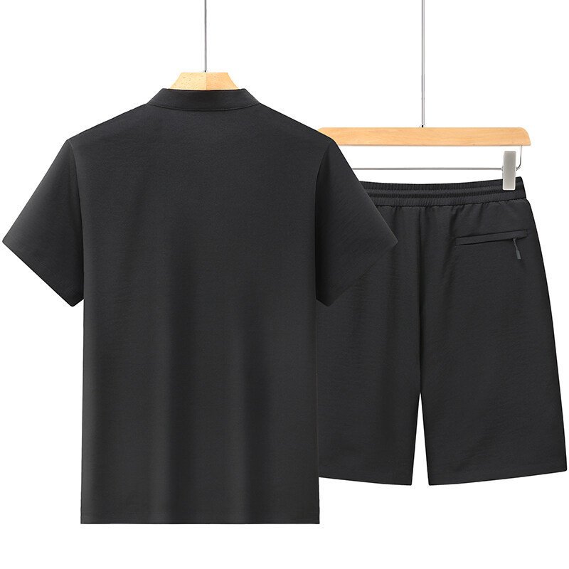 Summer Mid- To Older-Aged Men's Ice Silk Short-Sleeve Shirt
