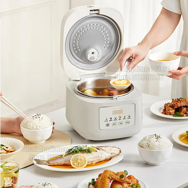 Midea Electric Smart Cooker Multifunctional Adjustable Rice Cooker For 1-6 People Stainless Steel Kitchen Appliance CN Version