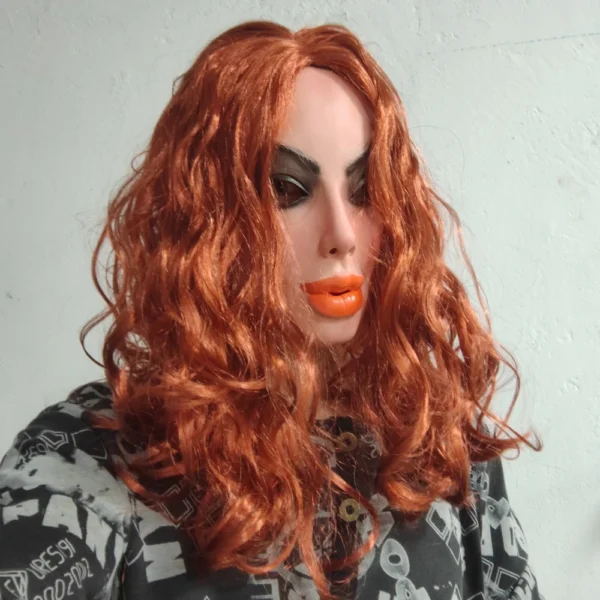 Sexy Celebrity Face Mask Actress Human Face Latex Masks Realistic Ugly Girl Disguise Theme Party Prop Head Design With Wig